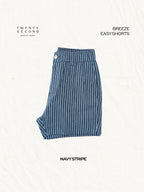 BREEZE EASY SHORTS - NAVY STRIPE