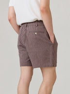 BREEZE EASY SHORTS - BROWN STRIPE