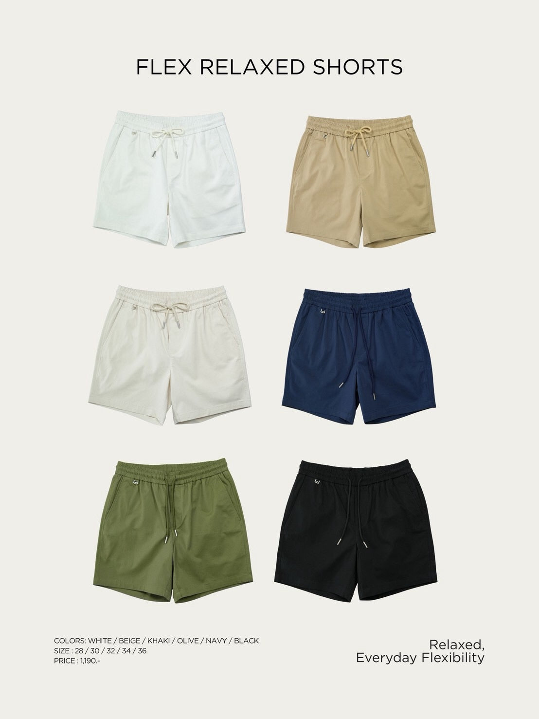 FLEX RELAXED SHORTS - OLIVE