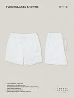 FLEX RELAXED SHORTS - WHITE