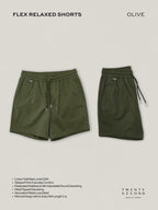 FLEX RELAXED SHORTS - OLIVE