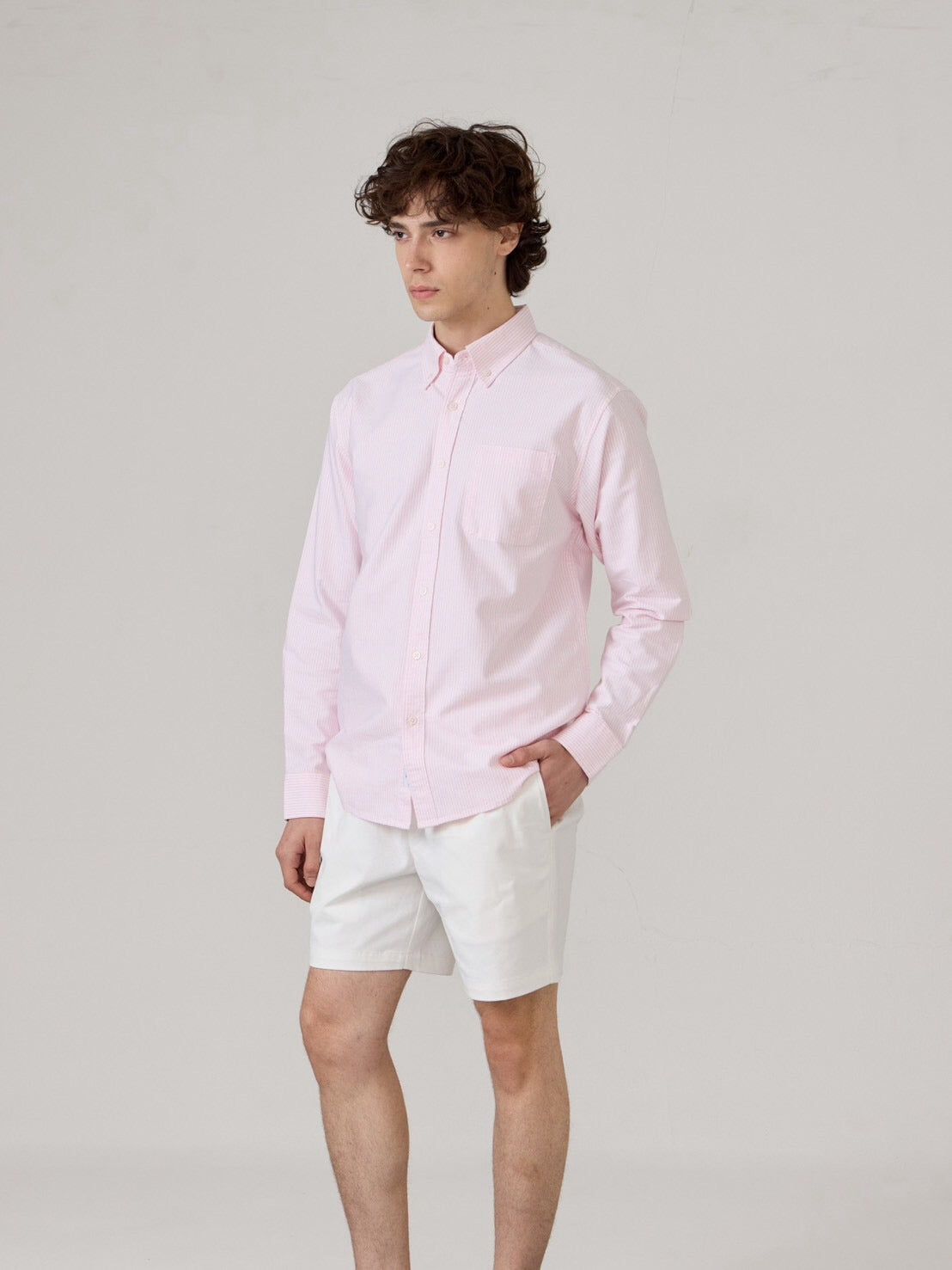 BROOK OCBD SHIRT - PINK STRIPE
