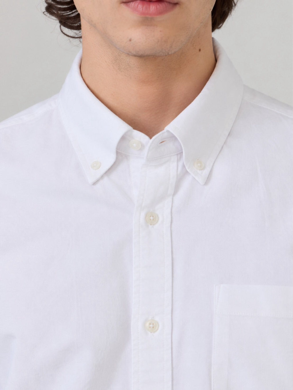 BROOK OCBD SHIRT - WHITE