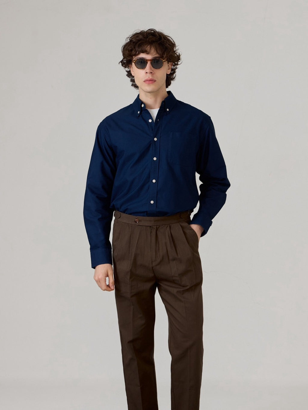 BROOK OCBD SHIRT - NAVY