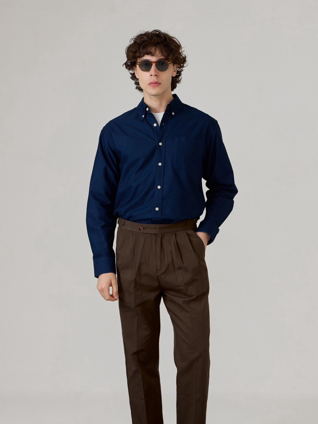 BROOK OCBD SHIRT - NAVY