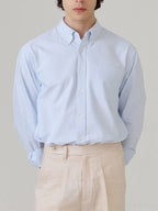 BROOK OCBD SHIRT - BLUE STRIPE