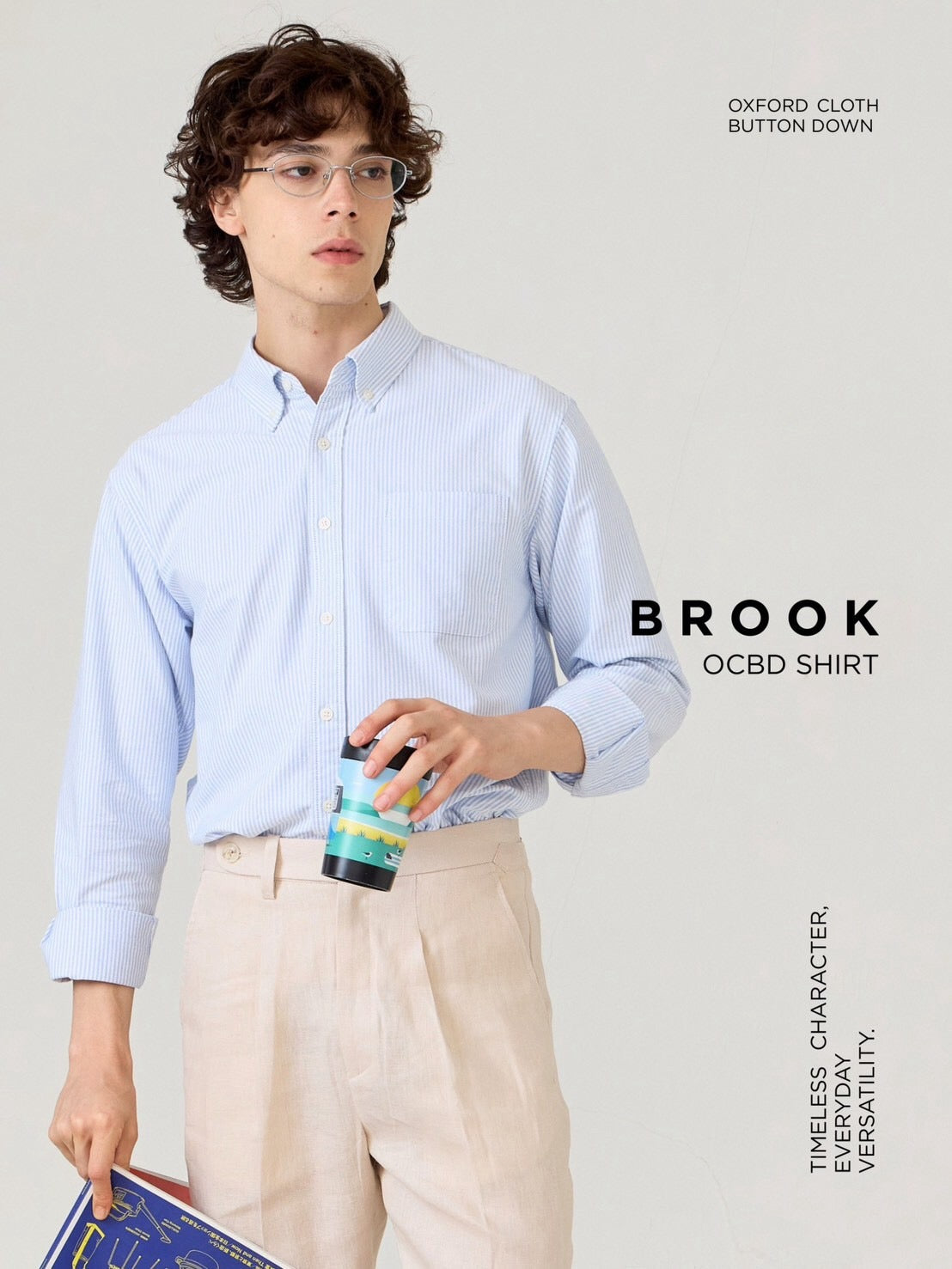 BROOK OCBD SHIRT - BLUE STRIPE