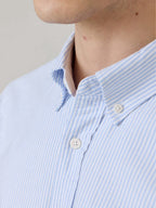 BROOK OCBD SHIRT - BLUE STRIPE