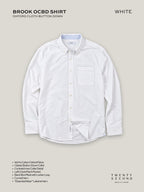 BROOK OCBD SHIRT - WHITE