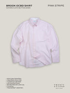 BROOK OCBD SHIRT - PINK STRIPE