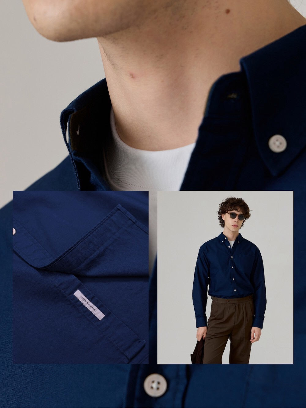 BROOK OCBD SHIRT - NAVY