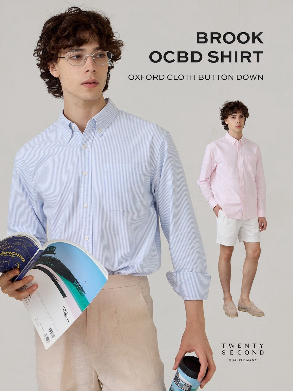 BROOK OCBD SHIRT - BLUE STRIPE