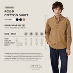 ROBB COTTON SHIRT - BROWN