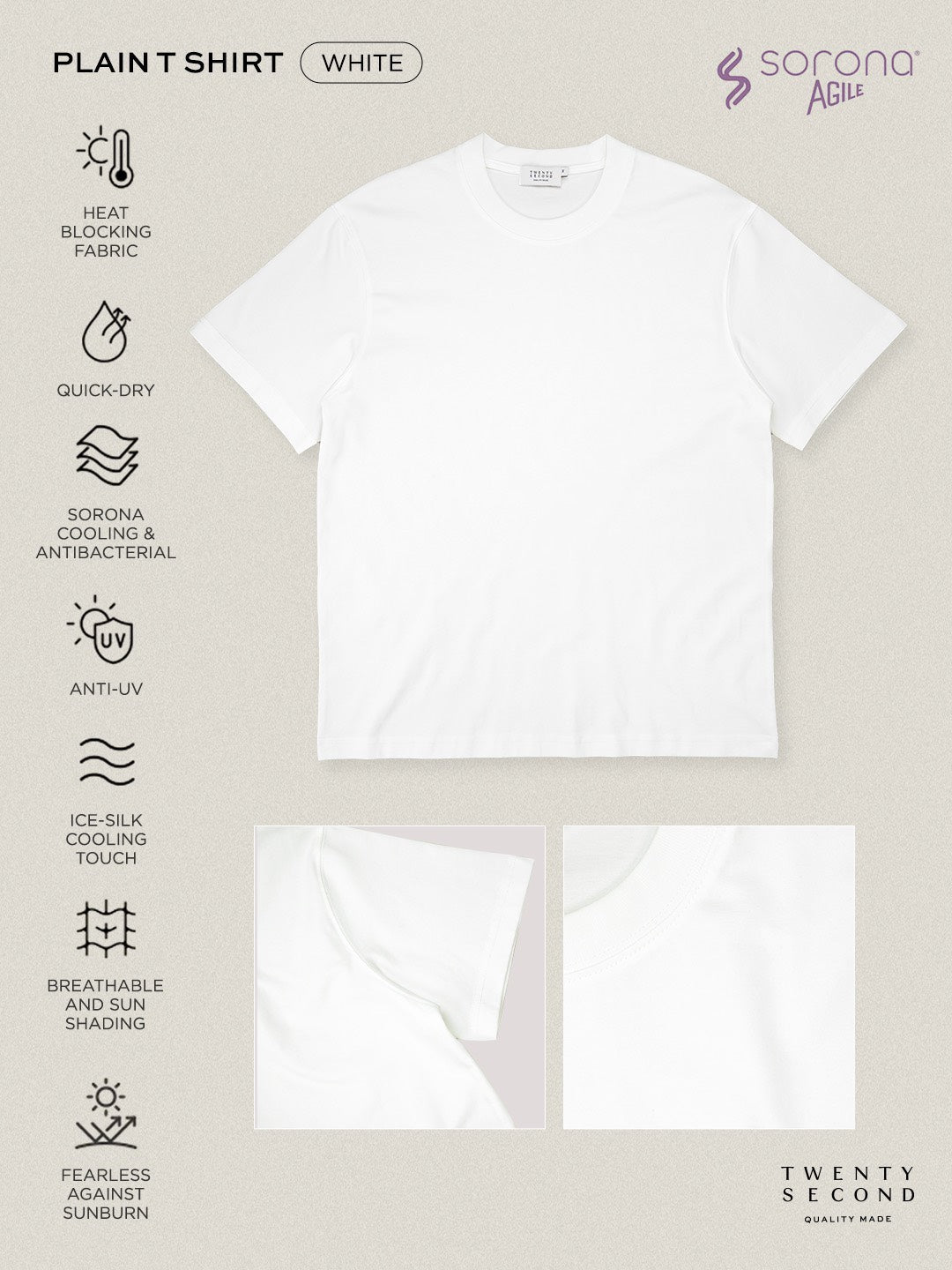 SORONA TEE - WHITE
