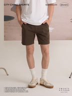 CITY CHINO SHORTS - BROWN