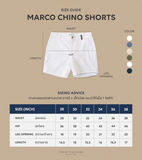 MARCO CHINO SHORTS - WHITE (Extra Shorts)