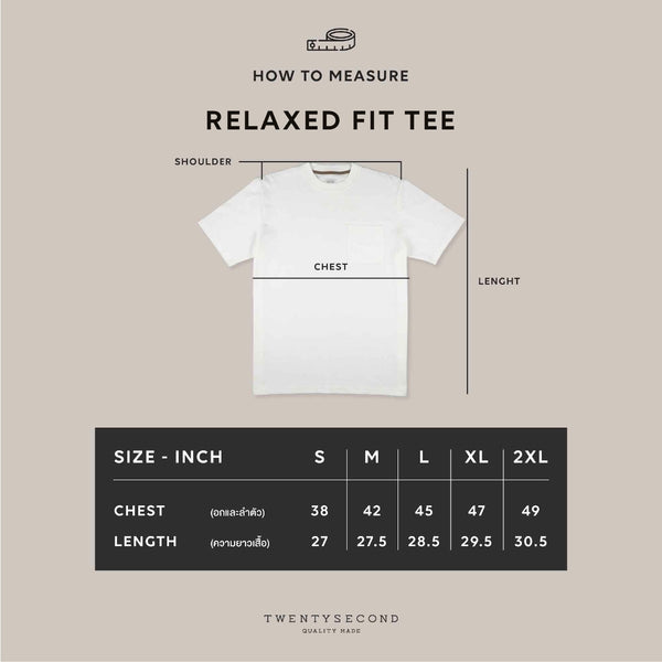 BROOK POCKET TEE - WHITE (Relaxed fit)