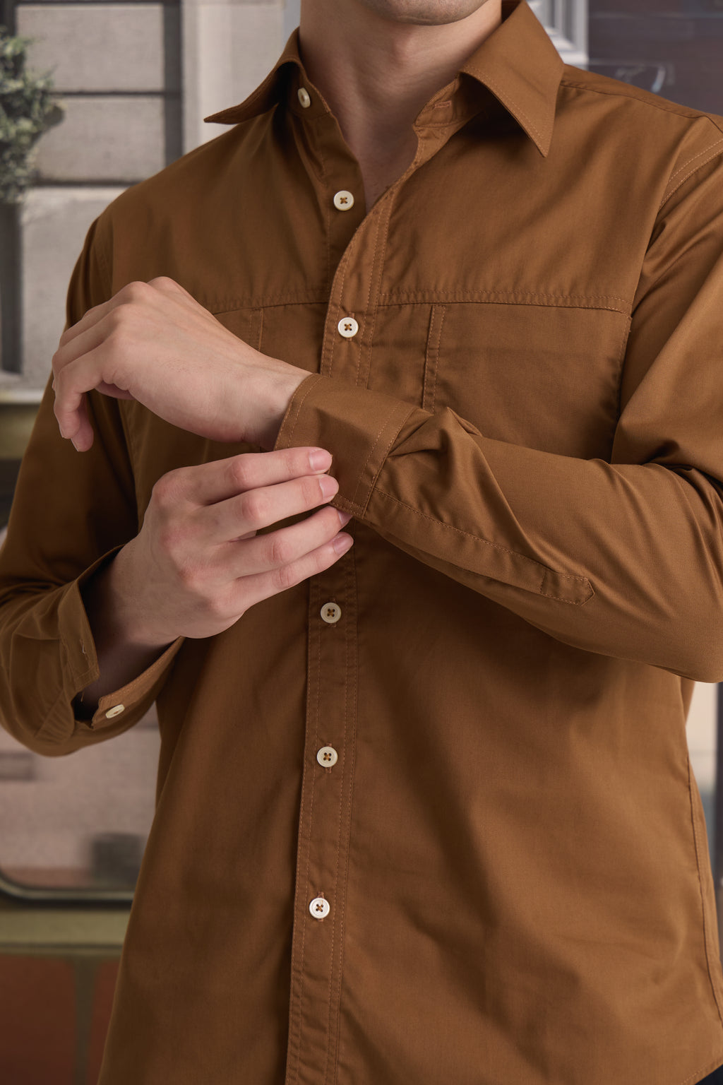 TWILL WORK SHIRTS - MUSTARD