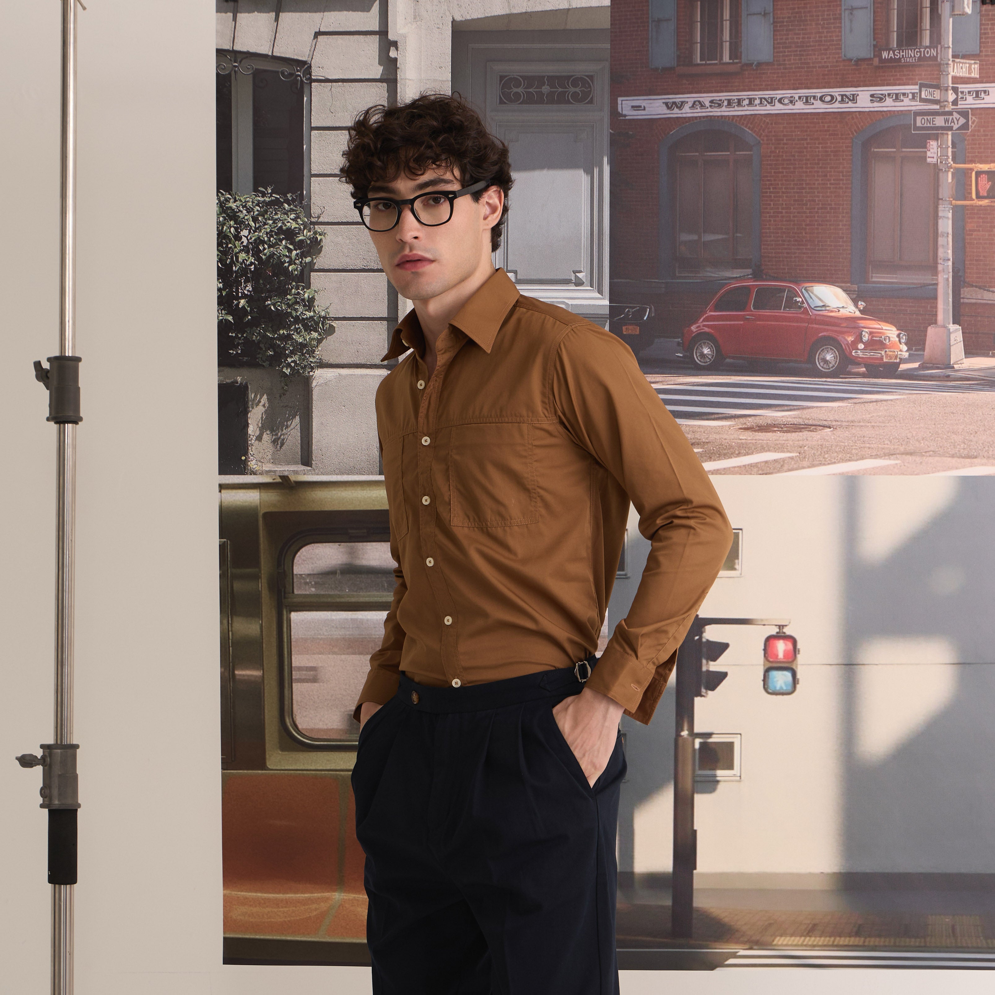 TWILL WORK SHIRTS - MUSTARD