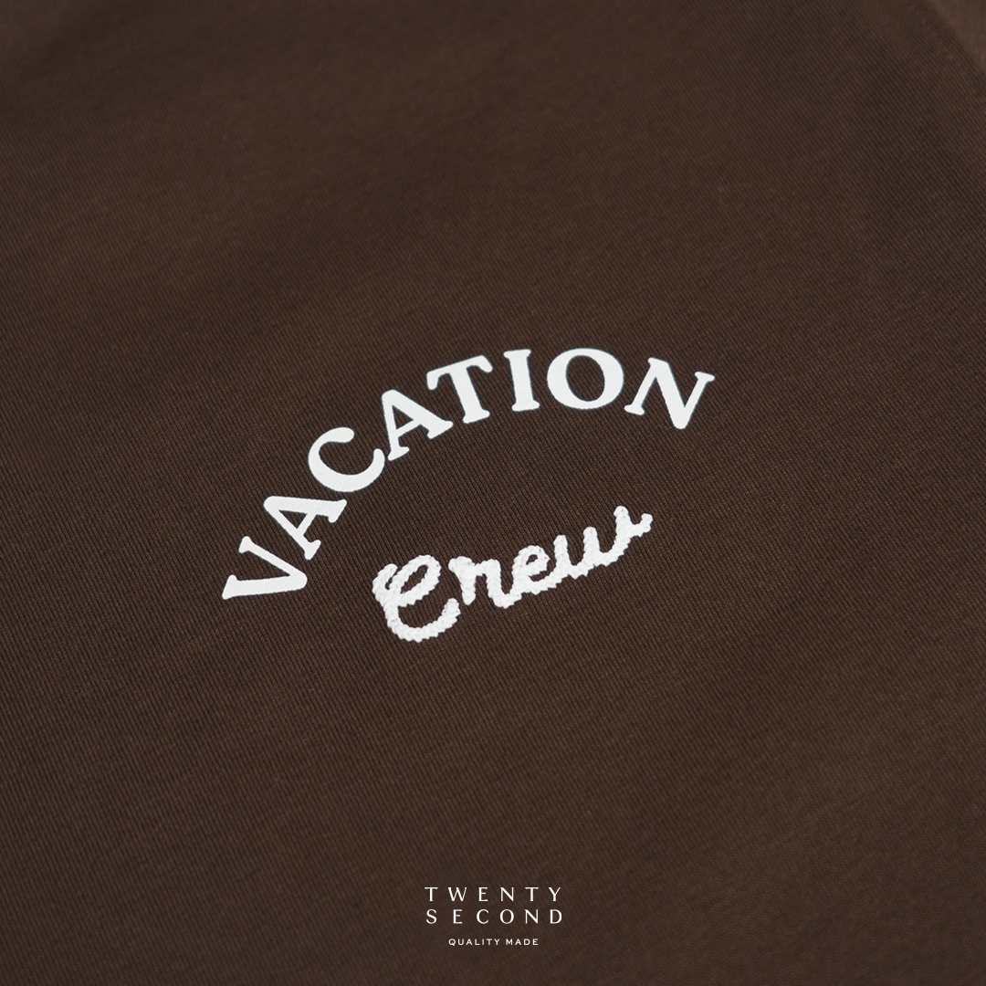 EVC VACATION CREW TEE - BROWN