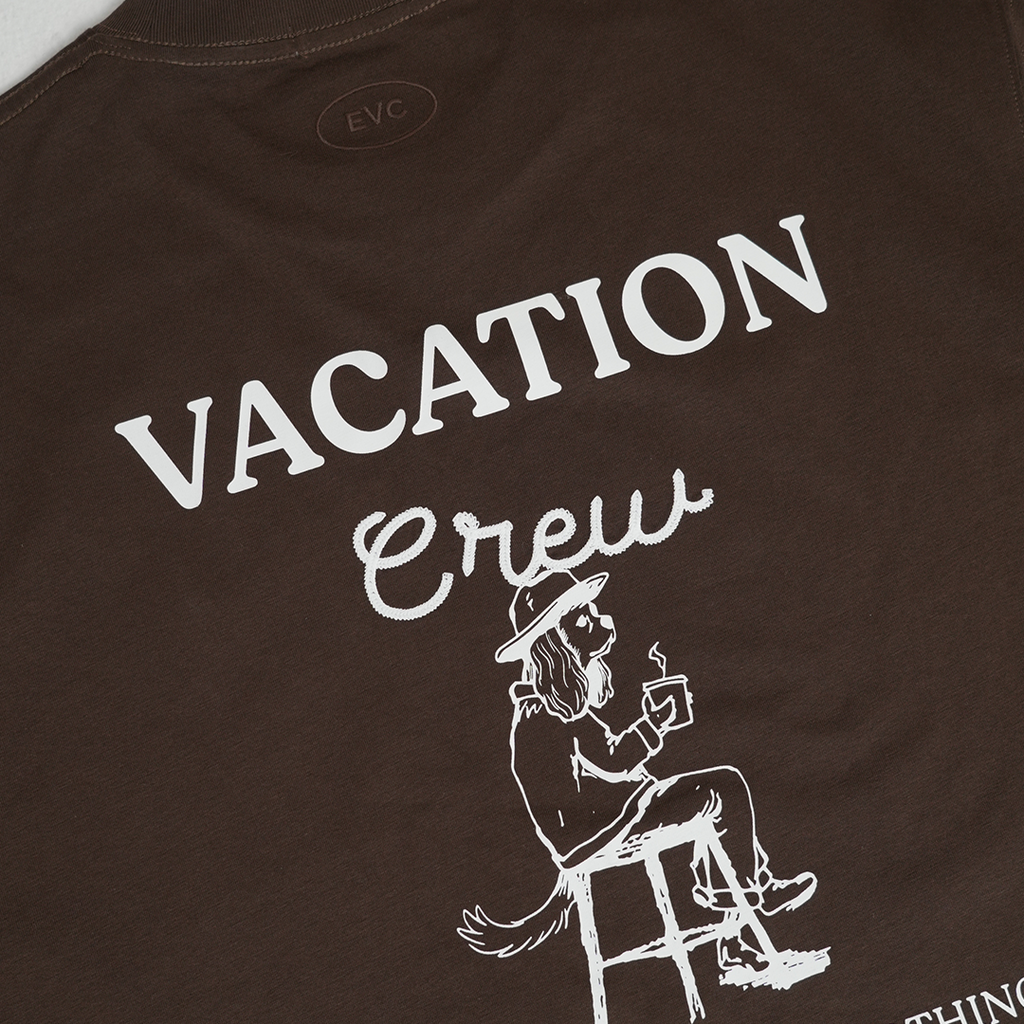 EVC VACATION CREW TEE - BROWN