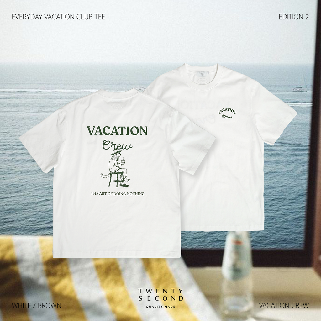 EVC VACATION CREW TEE - WHITE