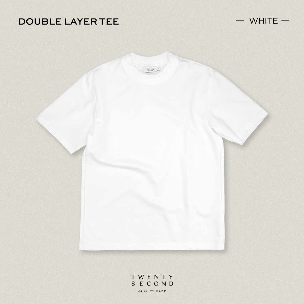 DOUBLE LAYER TEE - WHITE