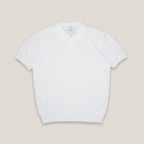 LUCCA KNIT POLO - WHITE