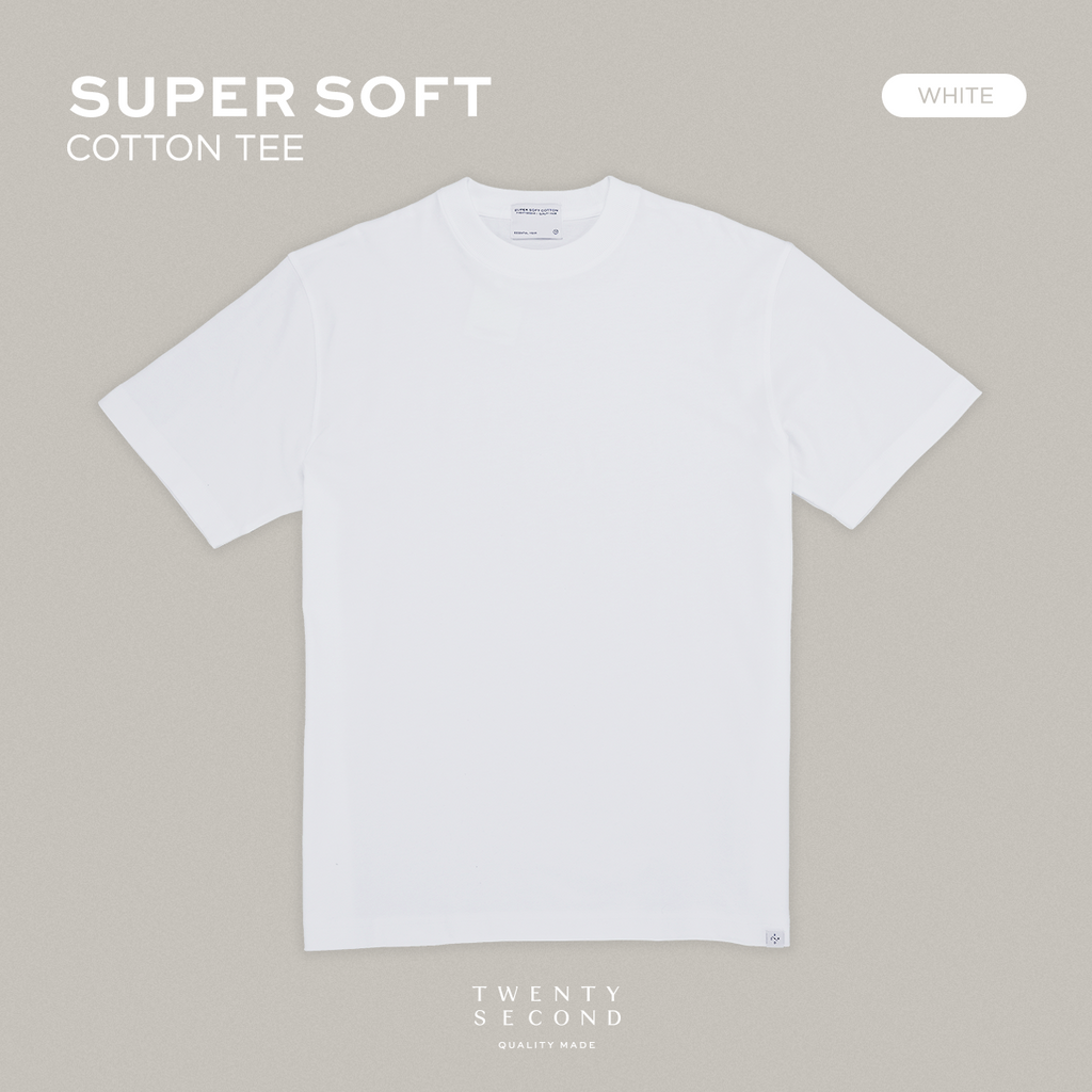 THE NEW SUPER SOFT COTTON TEE - WHITE
