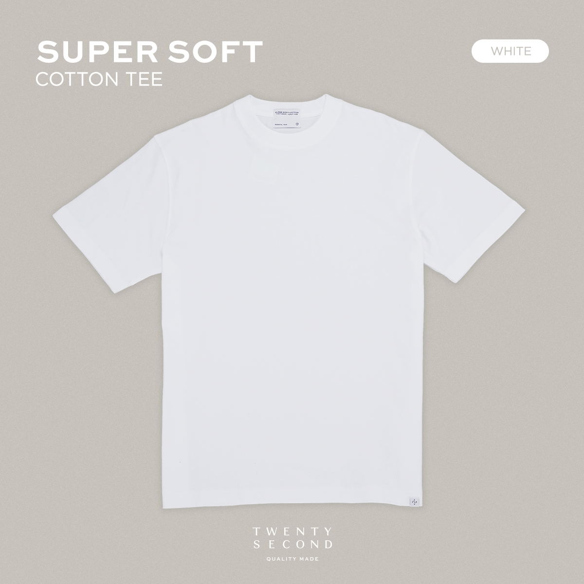 THE NEW SUPER SOFT COTTON TEE - WHITE