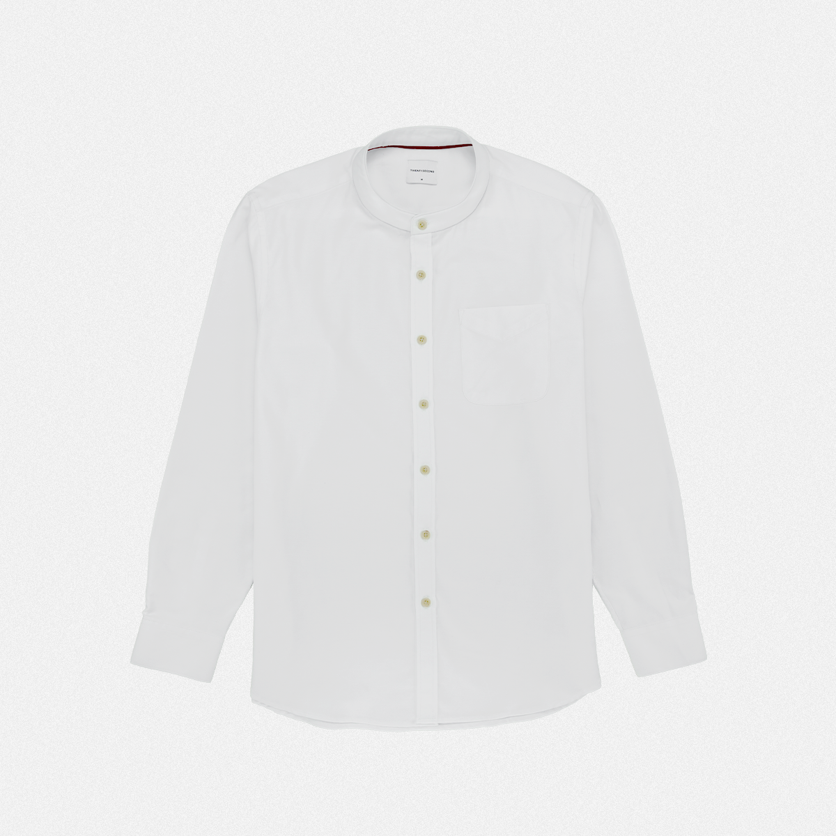 ETON BAND COLLAR SHIRT - WHITE