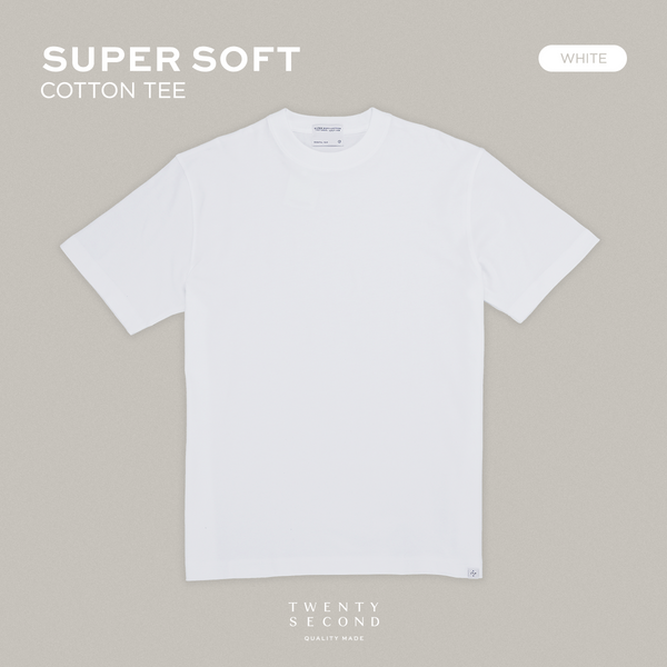 THE NEW SUPER SOFT COTTON TEE - WHITE