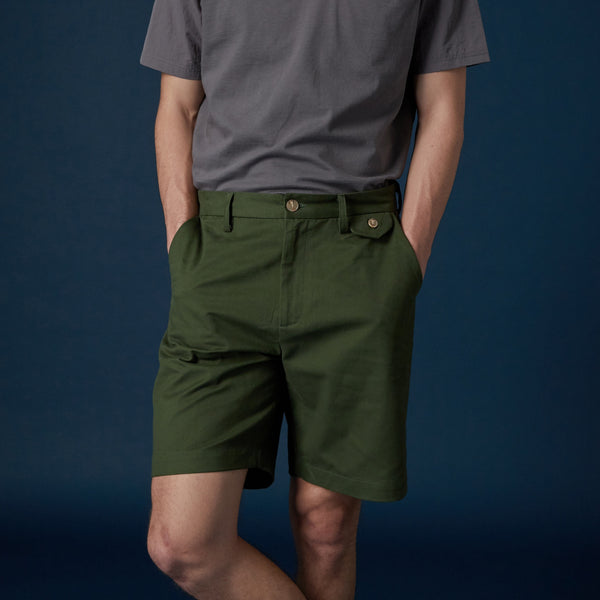 WALTER CHINO SHORTS - OLIVE (Regular shorts)