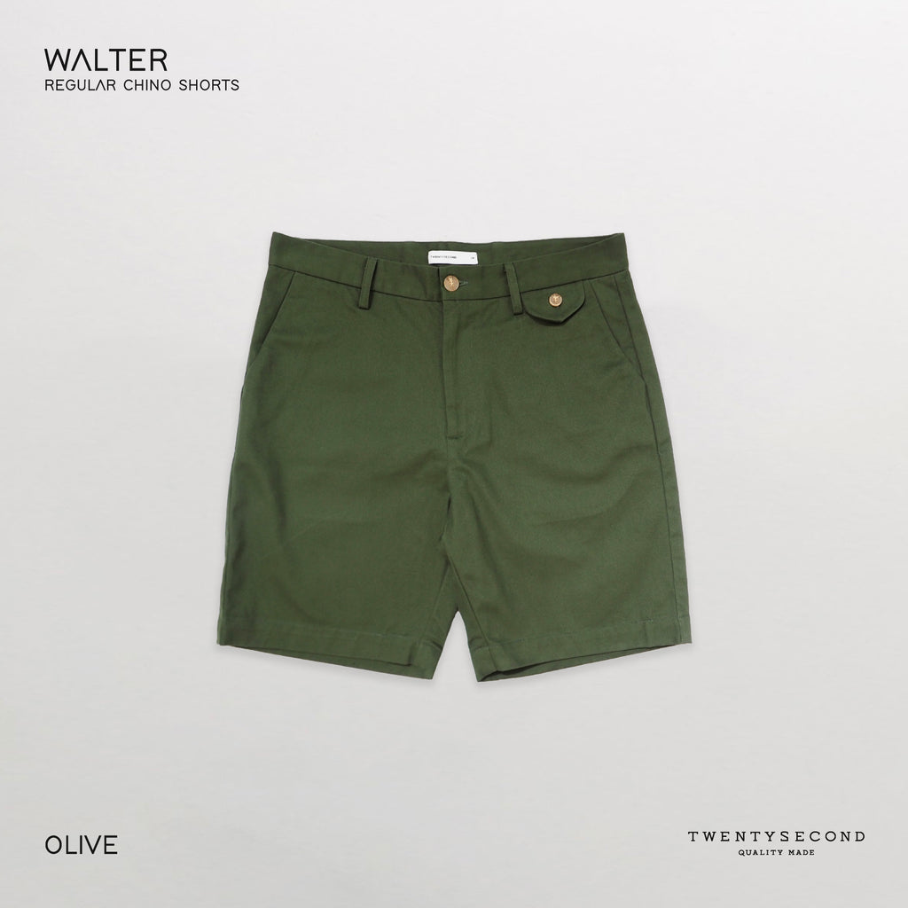 WALTER CHINO SHORTS - OLIVE (Regular shorts)