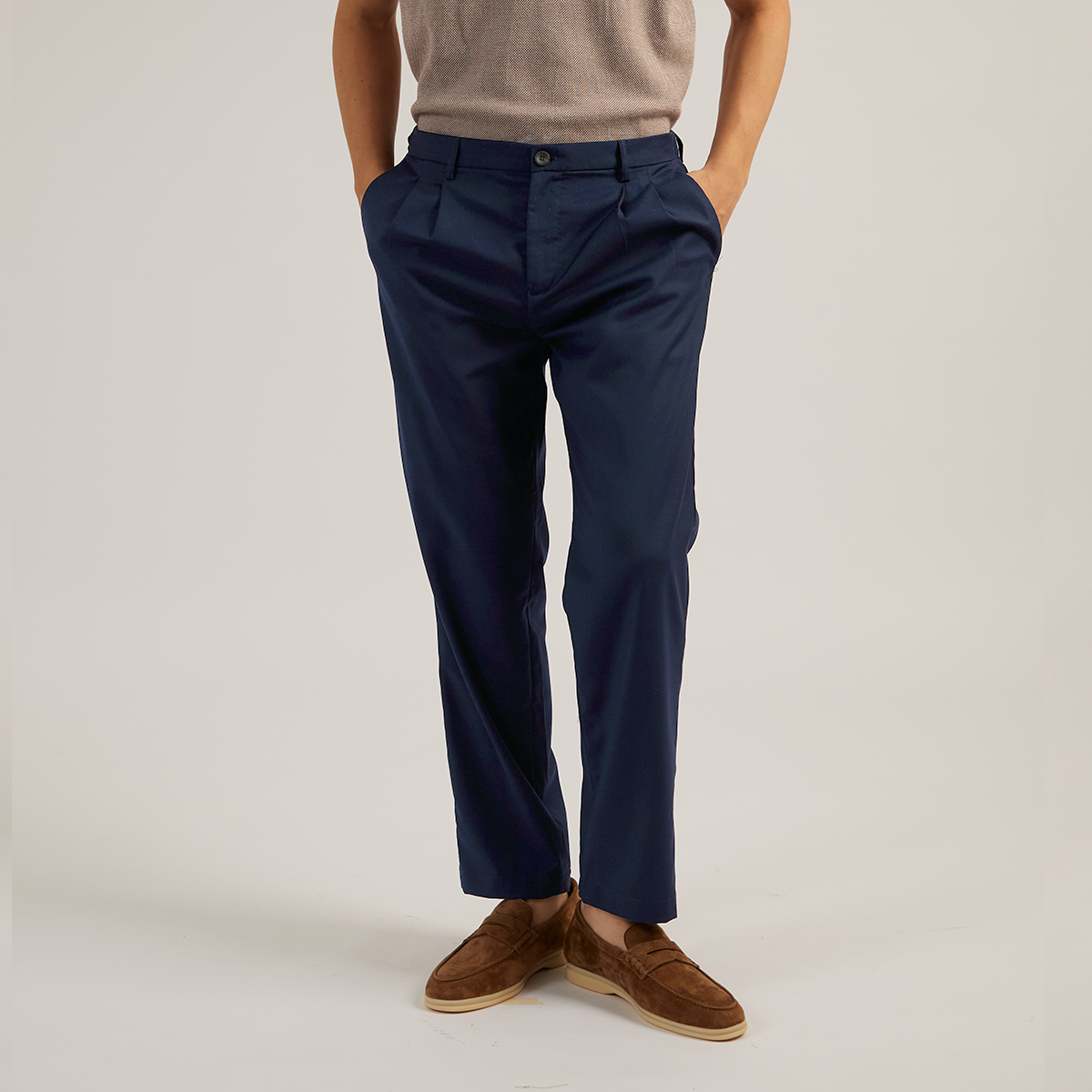 WEEKDAY SMART PANTS - NAVY
