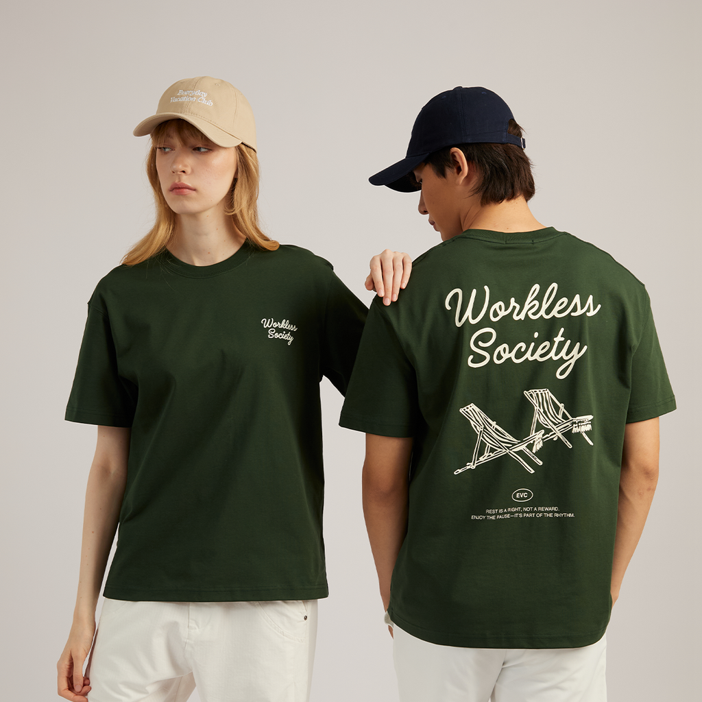 EVC WORKLESS SOCIETY TEE - GREEN