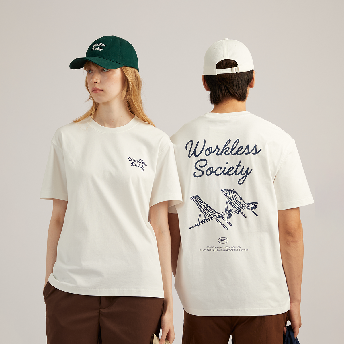 EVC WORKLESS SOCIETY TEE - WHITE