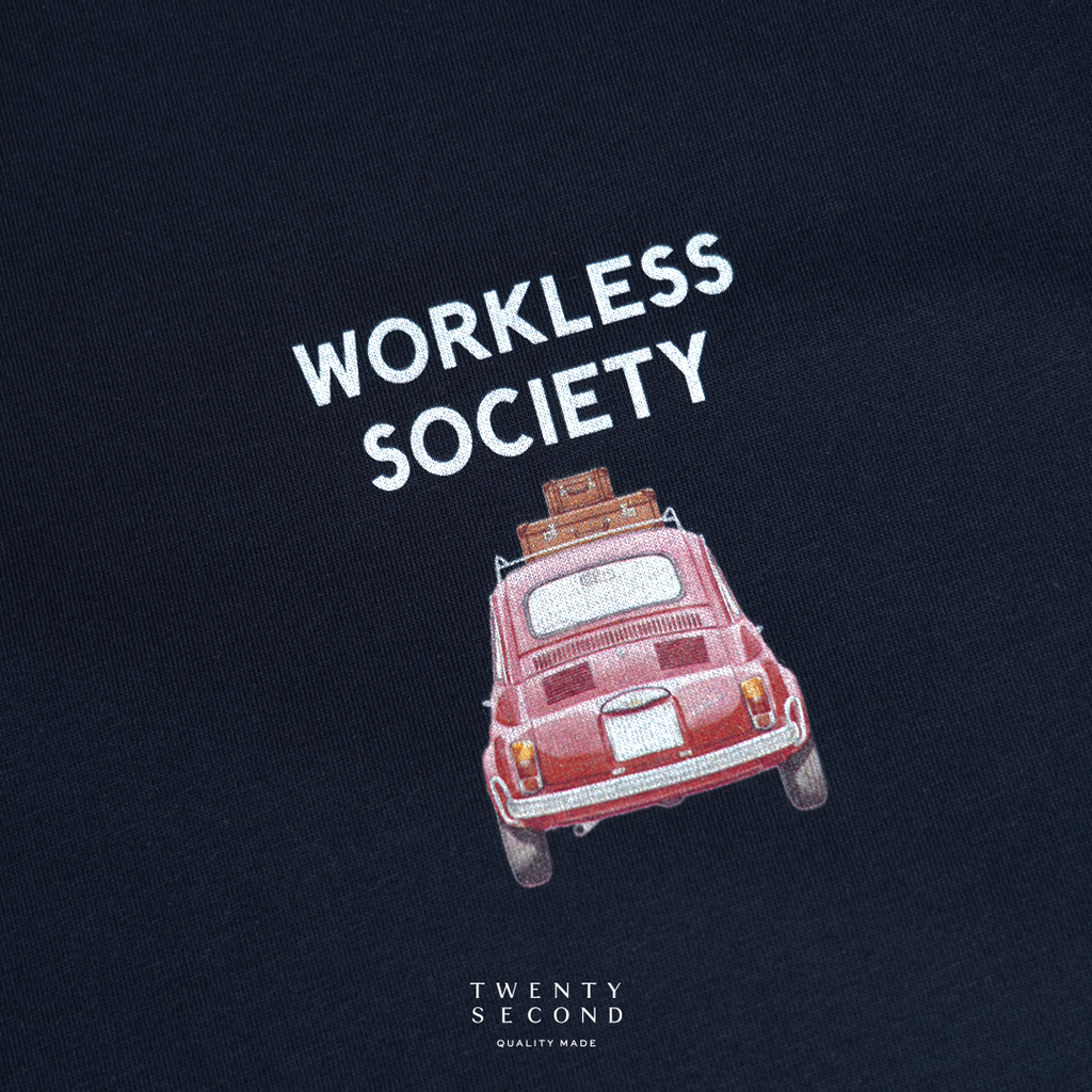 EVC WORK LESS LIVE LOUD TEE - NAVY
