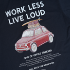 EVC WORK LESS LIVE LOUD TEE - NAVY