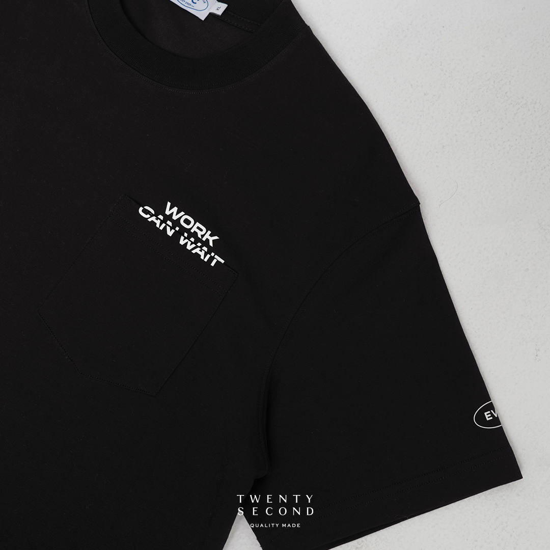 EVC WORK CAN WAIT TEE - BLACK