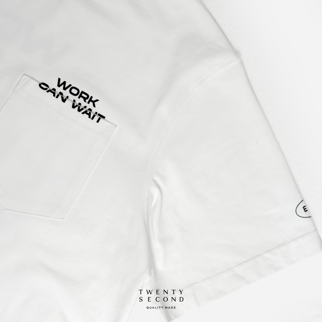 EVC WORK CAN WAIT TEE - WHITE