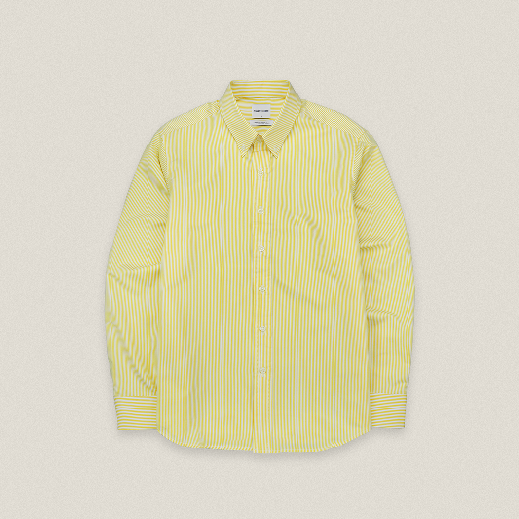 WRINKLE FREE “OFF DUTY” SHIRT - STRIPE YELLOW (Regular Fit)