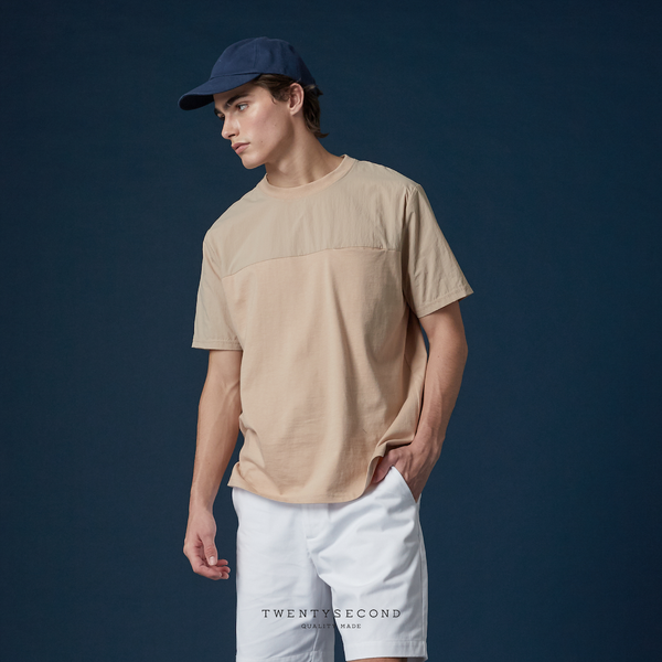 NYLON UTILITY TEE - KHAKI (Relaxed fit)