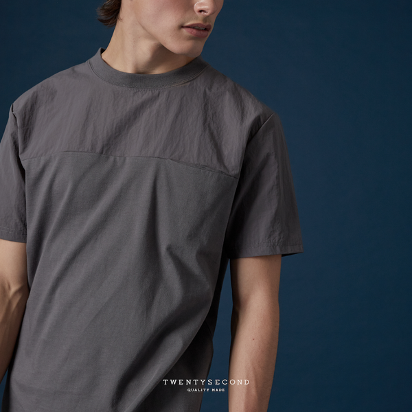 NYLON UTILITY TEE - GREY (Relaxed fit)