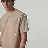 NYLON UTILITY TEE - KHAKI (Relaxed fit)