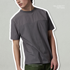 NYLON UTILITY TEE - GREY (Relaxed fit)