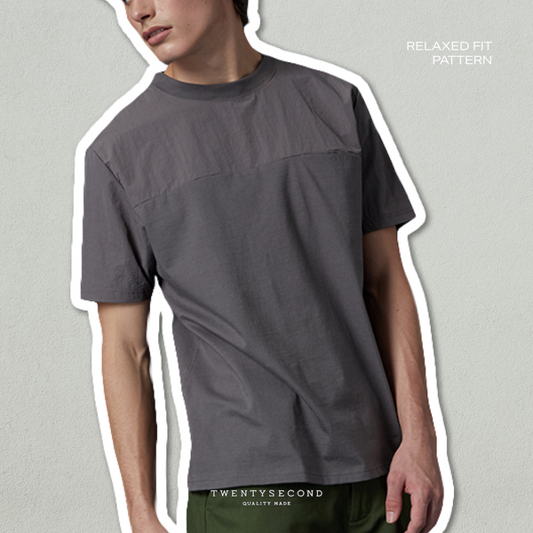 NYLON UTILITY TEE - GREY (Relaxed fit)