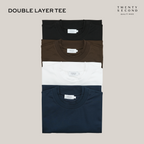 DOUBLE LAYER TEE - BROWN