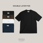 DOUBLE LAYER TEE - BROWN