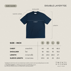 DOUBLE LAYER TEE - BROWN